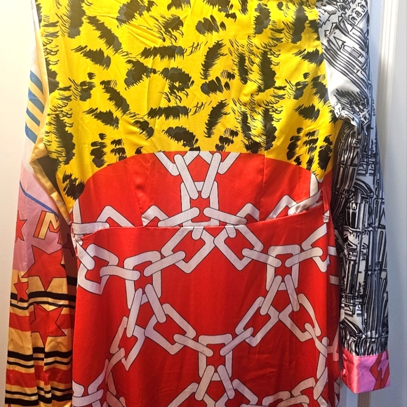 Patchwork Maxi Dress with Belt - Picture 3 of 7